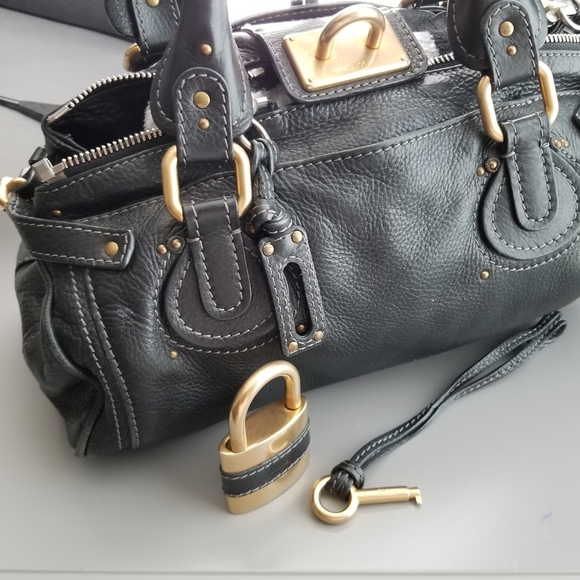 CHLOE Beautiful  Black heavy Leather purse - Picture 5 of 16